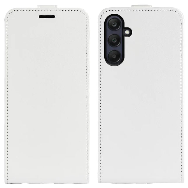 For Samsung Galaxy A26 5G Case with Card Slots Vertical Flip Leather Phone Cover - White