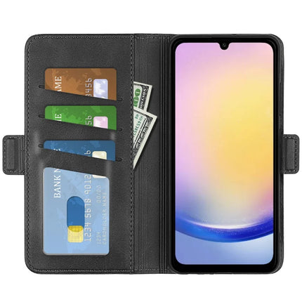 For Samsung Galaxy A26 5G Stand Case Calf Texture Leather Wallet Phone Cover