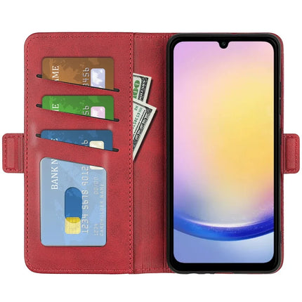 For Samsung Galaxy A26 5G Stand Case Calf Texture Leather Wallet Phone Cover