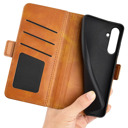 For Samsung Galaxy A26 5G Stand Case Calf Texture Leather Wallet Phone Cover