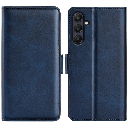 For Samsung Galaxy A26 5G Stand Case Calf Texture Leather Wallet Phone Cover - Blue