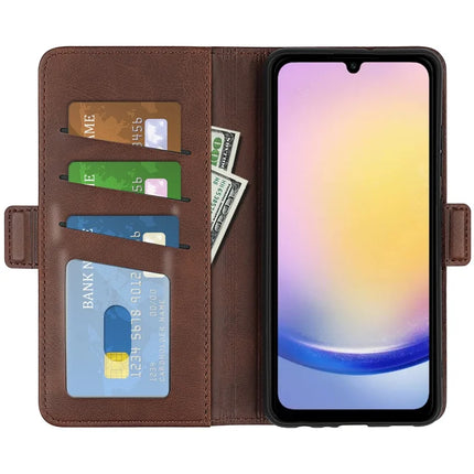 For Samsung Galaxy A26 5G Stand Case Calf Texture Leather Wallet Phone Cover