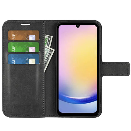 For Samsung Galaxy A26 5G Stand Case Anti-Scratch Calf Texture Leather Phone Cover
