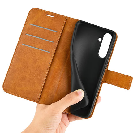 For Samsung Galaxy A26 5G Stand Case Anti-Scratch Calf Texture Leather Phone Cover