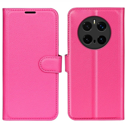 For Honor Magic7 Pro 5G Case Litchi Texture Shockproof Leather Wallet Phone Cover - Rose