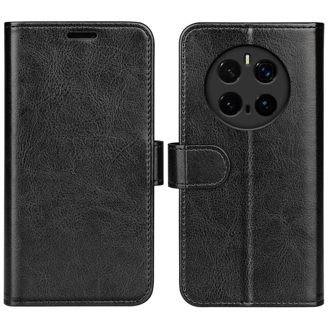 For Honor Magic7 Pro 5G Wallet Case Crazy Horse Texture Stand Leather Phone Cover - Black