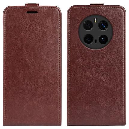 For Honor Magic7 Pro 5G Case with Card Slots Vertical Flip Leather Phone Cover - Brown