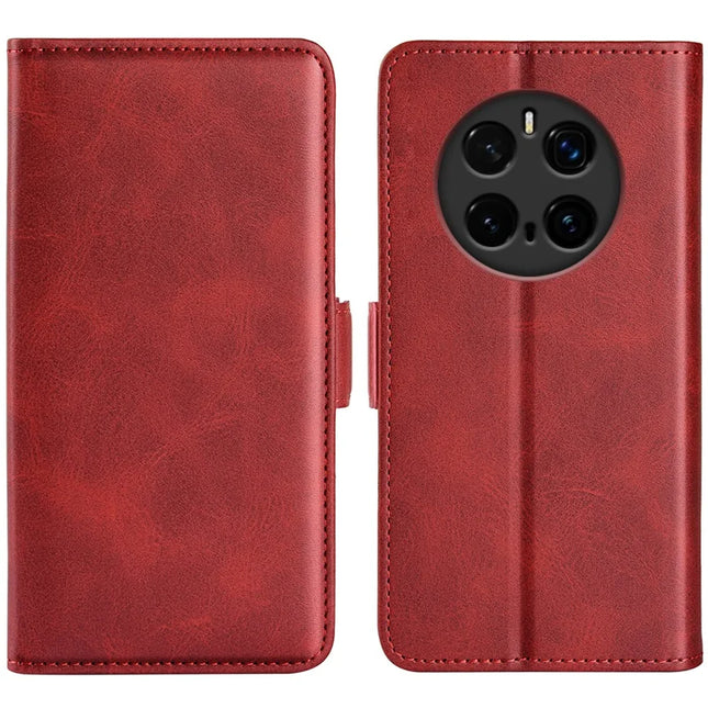 For Honor Magic7 Pro 5G Stand Case Calf Texture Leather Wallet Phone Cover - Red