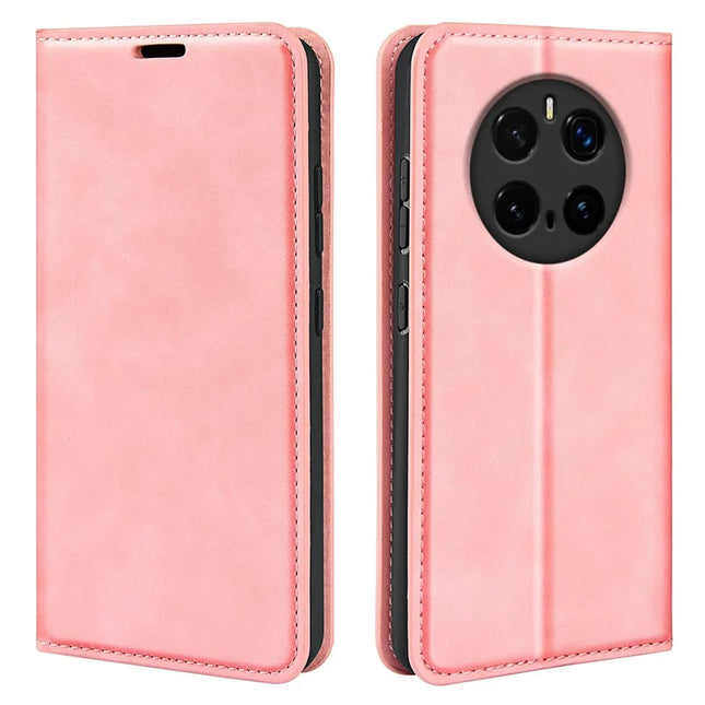 For Honor Magic7 Pro 5G Case Skin-Touch Leather Wallet Phone Cover - Pink