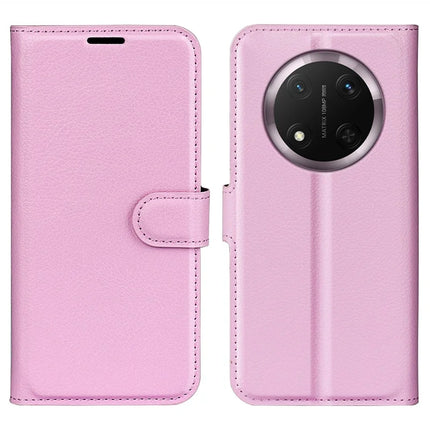 For Honor Magic7 Lite 5G / X9c 5G / X60 Pro 5G Case Litchi Texture Shockproof Leather Wallet Phone Cover - Pink