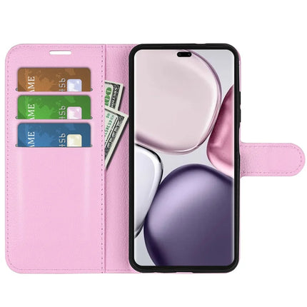 For Honor Magic7 Lite 5G / X9c 5G / X60 Pro 5G Case Litchi Texture Shockproof Leather Wallet Phone Cover