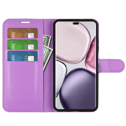 For Honor Magic7 Lite 5G / X9c 5G / X60 Pro 5G Case Litchi Texture Shockproof Leather Wallet Phone Cover