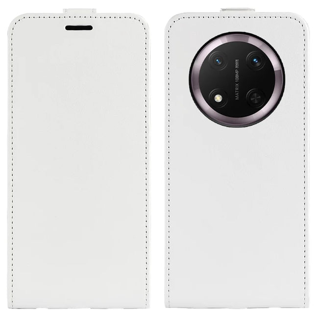 For Honor Magic7 Lite 5G / X9c 5G / X60 Pro 5G Case with Card Slots Vertical Flip Leather Phone Cover - White