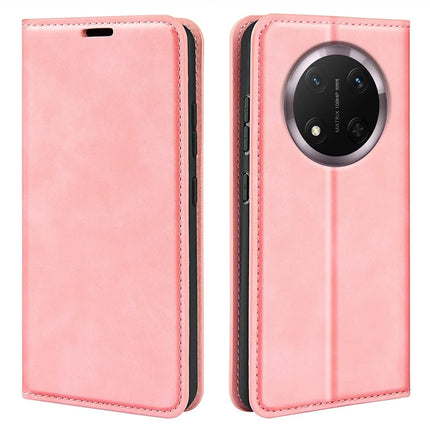 For Honor Magic7 Lite 5G / X9c 5G / X60 Pro 5G Case Skin-Touch Leather Wallet Phone Cover - Pink
