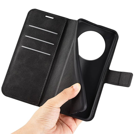 For Honor Magic7 Lite 5G / X9c 5G / X60 Pro 5G Stand Case Anti-Scratch Calf Texture Leather Phone Cover