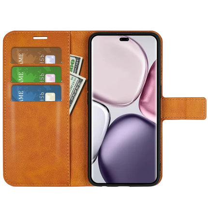 For Honor Magic7 Lite 5G / X9c 5G / X60 Pro 5G Stand Case Anti-Scratch Calf Texture Leather Phone Cover