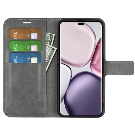 For Honor Magic7 Lite 5G / X9c 5G / X60 Pro 5G Stand Case Anti-Scratch Calf Texture Leather Phone Cover