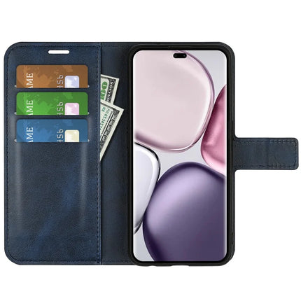 For Honor Magic7 Lite 5G / X9c 5G / X60 Pro 5G Stand Case Anti-Scratch Calf Texture Leather Phone Cover