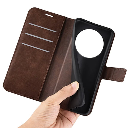 For Honor Magic7 Lite 5G / X9c 5G / X60 Pro 5G Stand Case Anti-Scratch Calf Texture Leather Phone Cover
