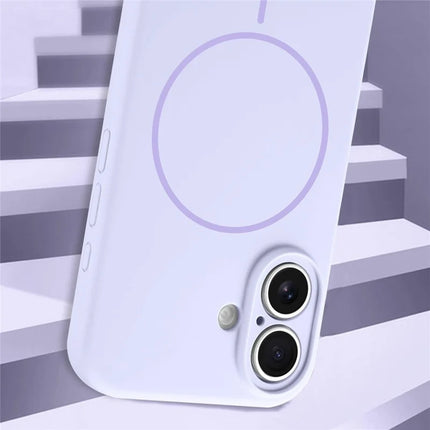 For iPhone 16 Case Compatible with MagSafe Silicone Shock Absorbing Phone Cover
