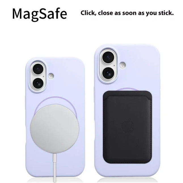 For iPhone 16 Case Compatible with MagSafe Soft Silicone Shockproof Phone Cover -  Sapphire