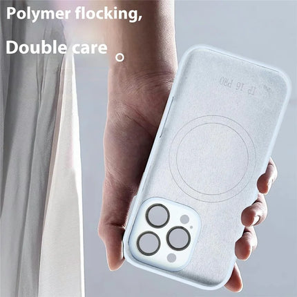 For iPhone 16 Pro Max Case Compatible with MagSafe Silicone Phone Cover with Camera Lens Full Protection