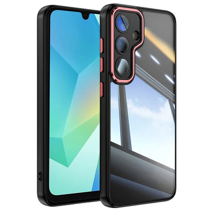 For Samsung Galaxy A16 5G  /  4G Case Drop-Proof TPU + Acrylic Protective Phone Cover - Black  /  Red