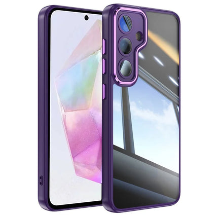 For Samsung Galaxy A36 5G Case Drop-Proof TPU + Acrylic Protective Phone Cover - Dark Purple
