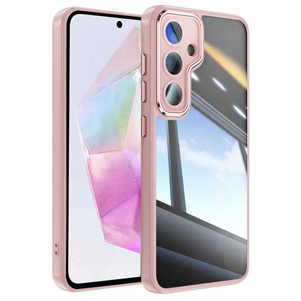 For Samsung Galaxy A36 5G Case Drop-Proof TPU + Acrylic Protective Phone Cover - Pink