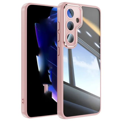 For Samsung Galaxy A56 5G Case Drop-Proof TPU + Acrylic Protective Phone Cover - Pink