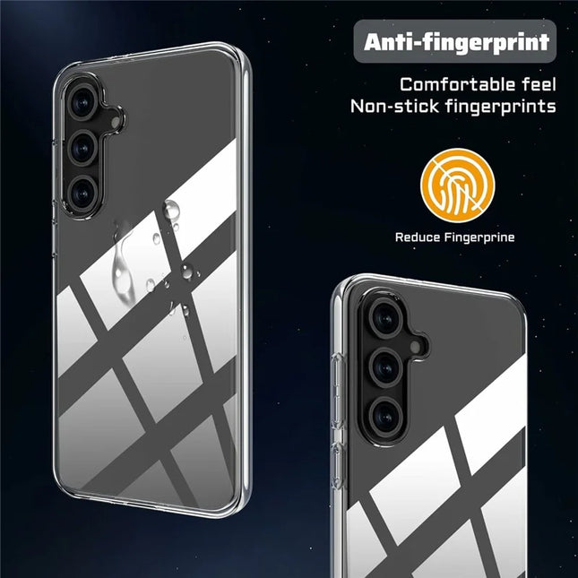 For Samsung Galaxy A36 5G Clear TPU Anti-Scratch Phone Case + 2.5D Arc Edge Screen Protector