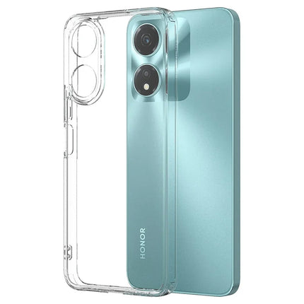 For Honor X5 Plus Clear Phone Case TPU+Acrylic Shockproof Phone Back Cover