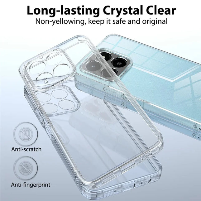 For Honor X5b  /  X5b Plus Clear Phone Case TPU+Acrylic Shockproof Phone Back Cover