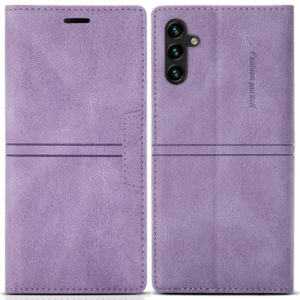 For Samsung Galaxy A36 5G Wallet Case Magnetic Closing Leather Phone Cover - Purple