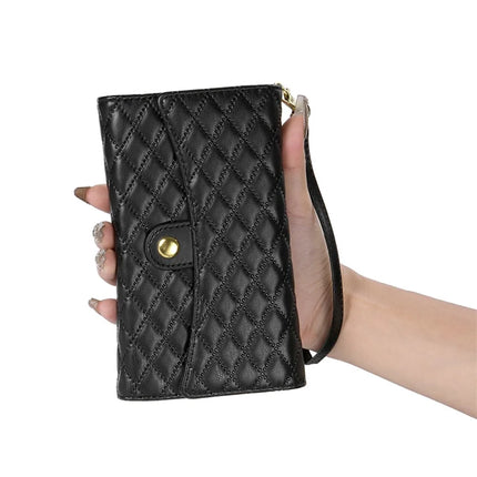 BKS-002 For Samsung Galaxy A36 5G Wallet Case PU Leather Stand Phone Cover with Shoulder Strap
