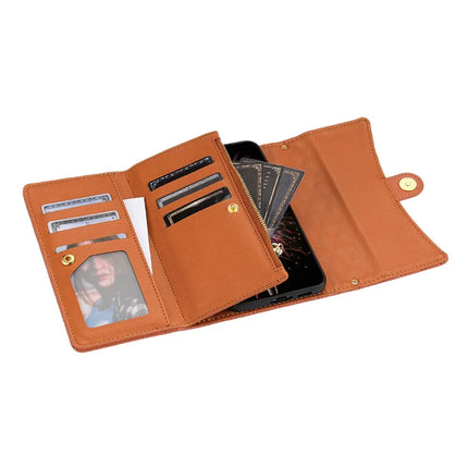 BKS-002 For Samsung Galaxy A16 5G  /  4G Wallet Case PU Leather Stand Phone Cover with Shoulder Strap