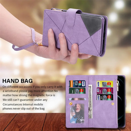 For Samsung Galaxy A36 5G Wallet Case Color Splicing Leather Phone Cover with Stand