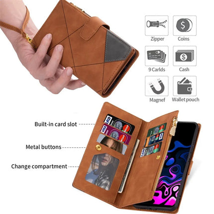 For Samsung Galaxy A36 5G Wallet Case Color Splicing Leather Phone Cover with Stand