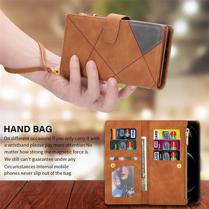 For Samsung Galaxy A36 5G Wallet Case Color Splicing Leather Phone Cover with Stand