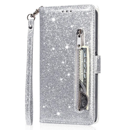 For Samsung Galaxy A36 5G Stand Case Glitter Phone Leather Cover Zipper Pocket