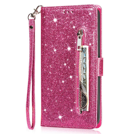 For Samsung Galaxy A36 5G Stand Case Glitter Phone Leather Cover Zipper Pocket
