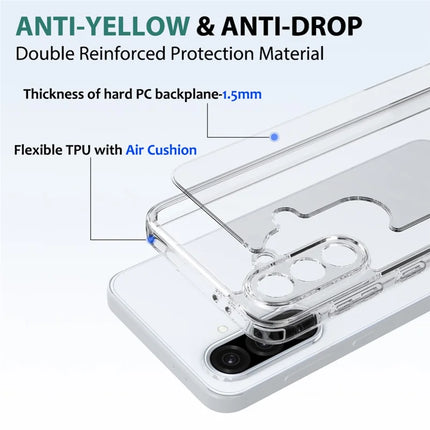 For Samsung Galaxy A26 5G Clear Phone Case TPU+Acrylic Shockproof Phone Back Cover