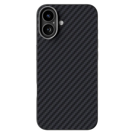 ABEEL For iPhone 16 Case Compatible with MagSafe Carbon Fiber Texture Back Cover - Black