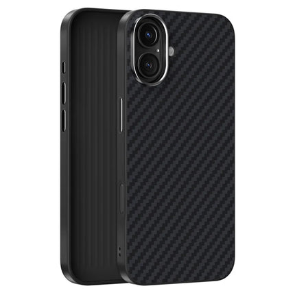 ABEEL For iPhone 16 Case Compatible with MagSafe Carbon Fiber Texture Back Cover