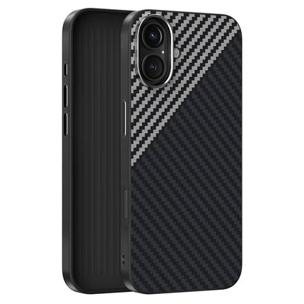 ABEEL For iPhone 16 Case Compatible with MagSafe Carbon Fiber Texture Back Cover