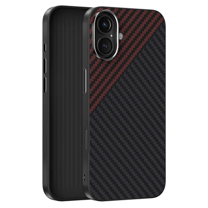 ABEEL For iPhone 16 Case Compatible with MagSafe Carbon Fiber Texture Back Cover