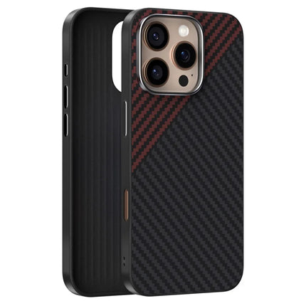 ABEEL For iPhone 16 Pro Case Compatible with MagSafe Carbon Fiber Texture Back Cover