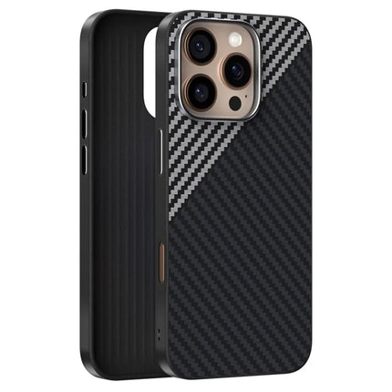 ABEEL For iPhone 16 Pro Case Compatible with MagSafe Carbon Fiber Texture Back Cover
