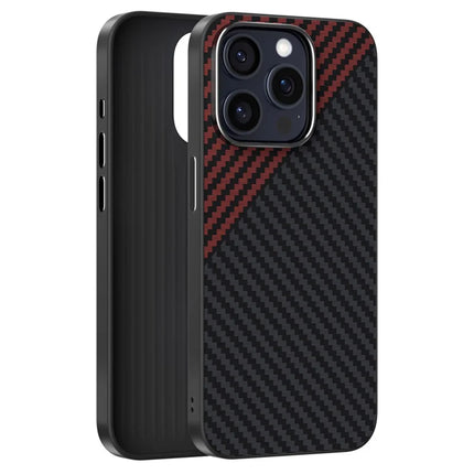 ABEEL For iPhone 15 Pro Case Compatible with MagSafe Carbon Fiber Texture Back Cover