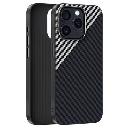 ABEEL For iPhone 15 Pro Case Compatible with MagSafe Carbon Fiber Texture Back Cover